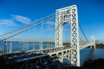 Fototapeta premium George Washington Bridge view from Fort Lee, NJ