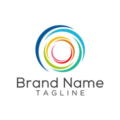 colorful circle tech logo