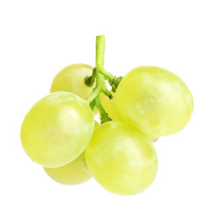 Fresh ripe juicy grapes isolated on white