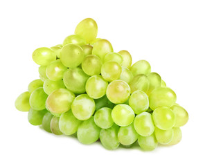 Bunch of fresh ripe juicy grapes isolated on white