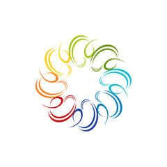 circle ornament logo vector