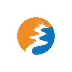 River  Logo Template vector icon