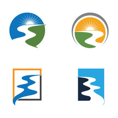 River  Logo Template vector icon