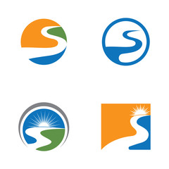 River  Logo Template vector icon