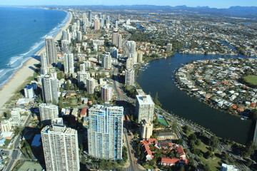 aerial view of city
