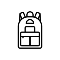 Backpack vector icon. bag illustration symbol ro sing.