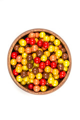 Sweet round fall colored chocolate covered candy balls