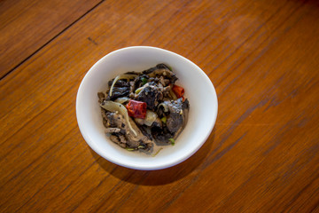 Korean side dish mushroom namul