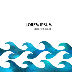 Waves are an abstract background. Vector illustration