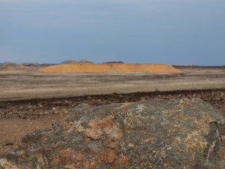 Bergbaulandschaft nach der Kohleförderung