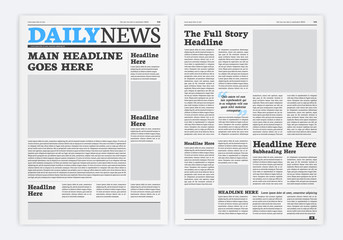 Graphical Layout Newspaper Template