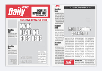 Graphical Layout Newspaper Template