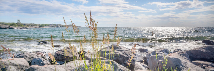 Sea landscape of baltic sea.Finnish archipelago.