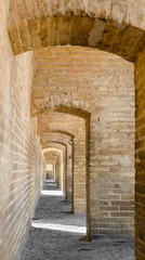 Vaulted arcades of Siosepol bridge, Isfahan, Iran