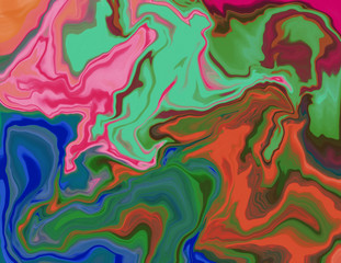 Fototapeta na wymiar Colorful decorative abstract of liquified image