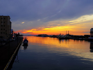 夕暮れ（北海道釧路市）