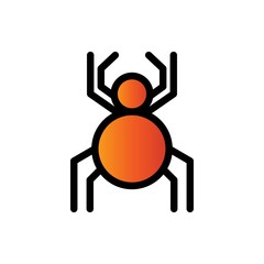 spider filled line vector icon