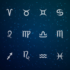 Naklejka premium Zodiac sign set.