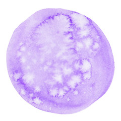 Vector round purple paint texture isolated on white for Your design