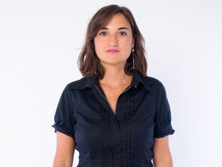 Obraz premium Face of beautiful businesswoman looking at camera