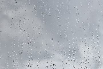 water drops on glass background. texture of water droplets. background for design.
