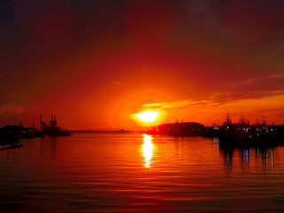 夕日（北海道釧路市）