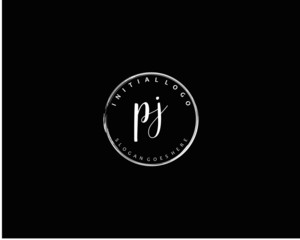Fototapeta na wymiar PJ Initial handwriting logo vector