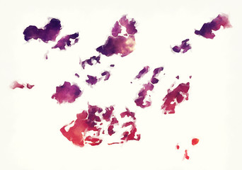 Bolama region watercolor map of Guinea-Bissau