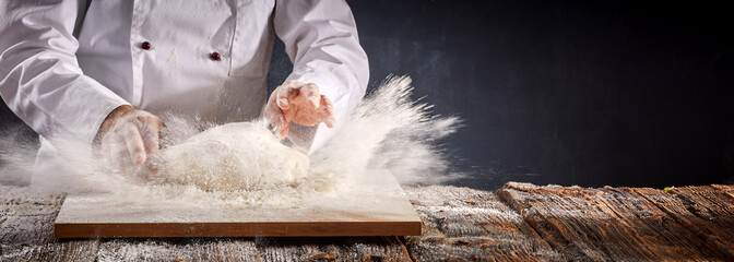 Freeze motion of an explosion of flour - obrazy, fototapety, plakaty