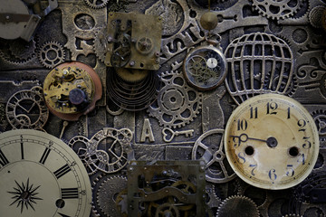 Steampunk ingranaggi su tavola