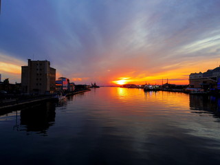 Fototapeta premium 北海道釧路の夕日