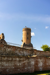 The Chindia Tower (Turnul Chindiei) and ruins of medieval old fortress in Targoviste, Romania.