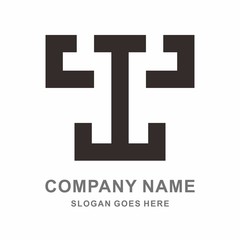 Geometric Square Letter T Business Company Vector Logo Design