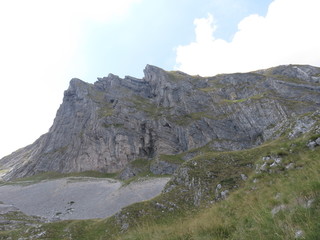 Mountain landscape sharp rocky peaks and ranges