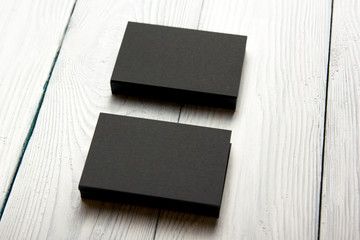 Business cards blank. Mockup on color background. Flat Lay. copy space for text