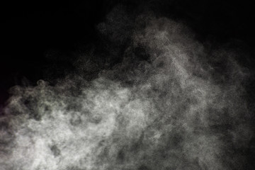 Bright suspension on a dark background