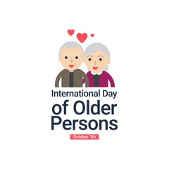 International Day of Older Persons design template. Design for banner, greeting cards or print.