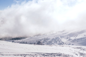 Beautiful winter landscape on Mountain