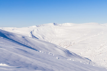 Fototapeta na wymiar Beautiful winter landscape on Mountain