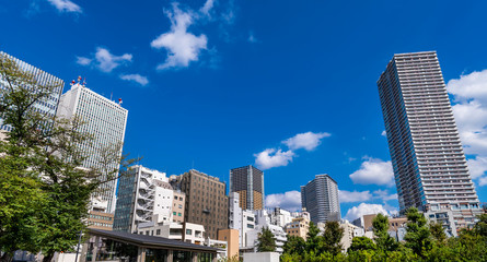南池袋公園と池袋の高層ビルディングの風景 © picture cells