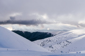 Beautiful winter landscape on Mountain