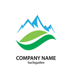 mountain business logo vector image