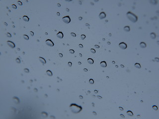 water drops on glass