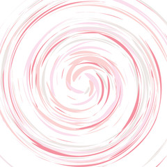 Festive pink round line background. Abstract twisted frame linen texture for holiday, postcard, poster, website, carnival, birthday, children's party. Spiral line cover mock-up. Wedding card layout