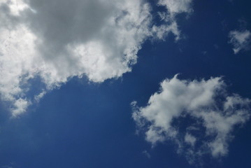 Beautiful blue cloudy sky background.