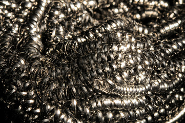 metallic shavings texture close-up
