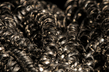 metallic shavings texture close-up