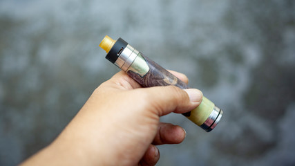 high end rebuildable dripping atomizer with hybrid purple stabilized wood mechanical tube mods in...