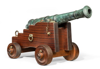 cannon on a wooden carriage