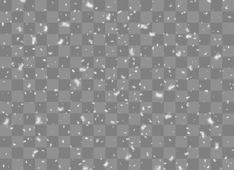 Snowflakes, snow background. Christmas snow for the new year. Vector illustration.